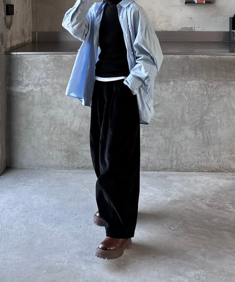 corduroy wide pants/3color