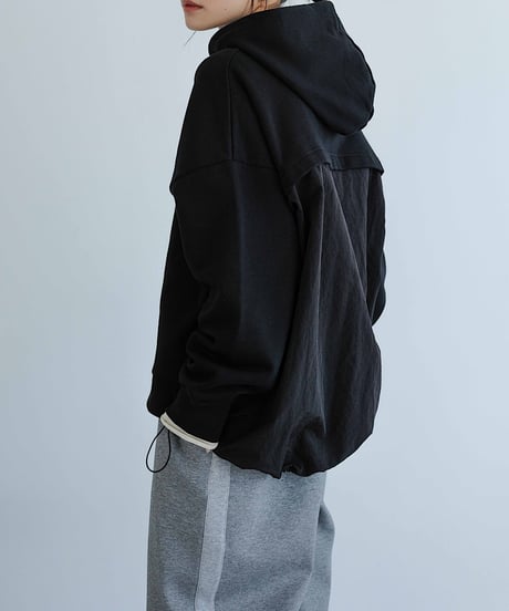 back switching sweat hoodie/2color