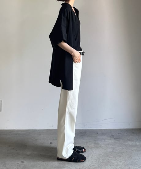 【FINE】straight white denim pants/3size