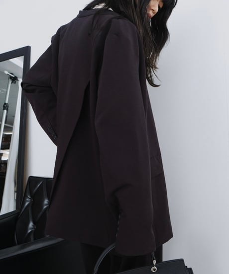 collarless jacket / 2color（セットアップ対応）
