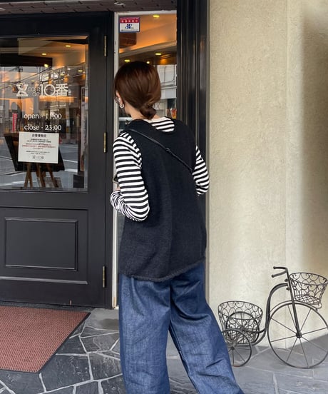 front button vest/2color