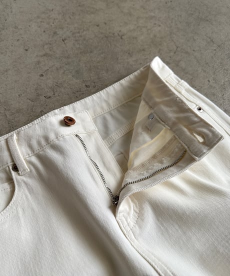 【FINE】straight white denim pants/3size