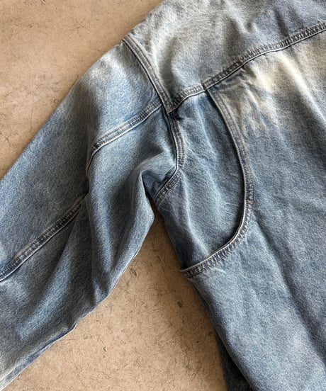 vintage collar denim jacket/2color