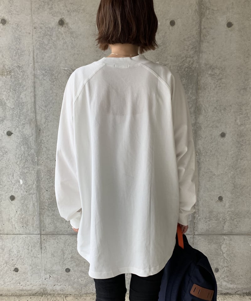 raglan sleeve cotton long cut sew/3color | F A