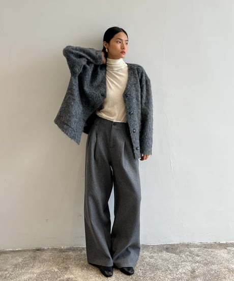 【FINE】layered waist wool pants/3color/2size