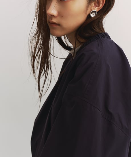 【FINE】gather no-collar blouson/2color