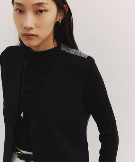 【FINE】dual fabric vest（セットアップ対応）