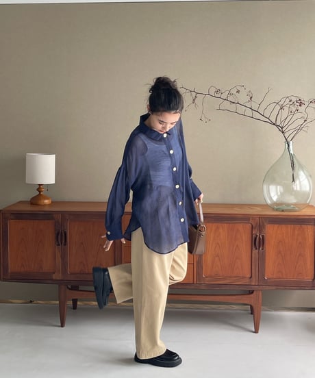 soft sheer blouse/2color
