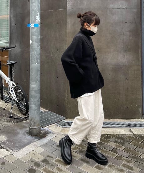 wide tapered pants/3colors