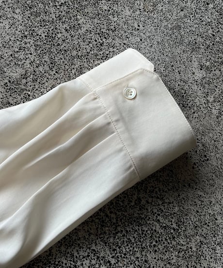 【FINE】wrap stand collar shirt / 2color