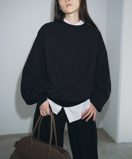 【FINE】tencel blend raglan pullover（setup対応) /2color