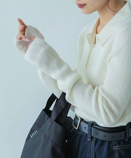 wool blend polo knit sweater/3color