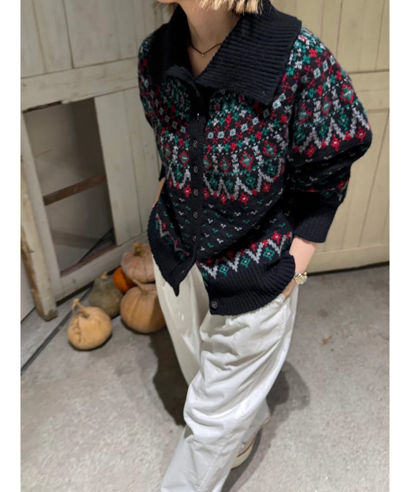 wool fair isle cardigan | F A S H I R U