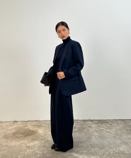 【FINE】linen wide tuck pants/2size