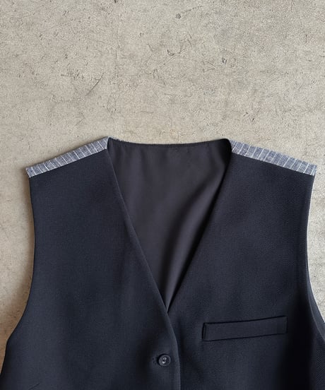 【FINE】dual fabric vest（セットアップ対応）