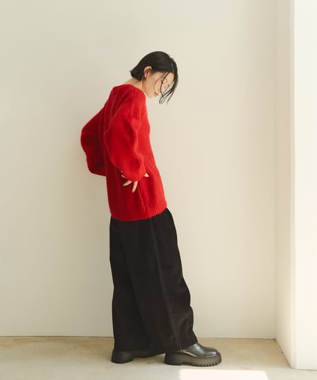 corduroy wide pants/3color