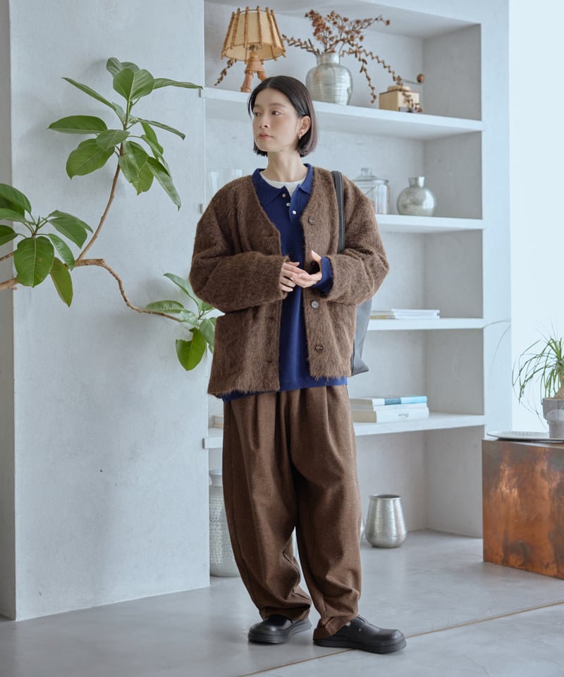 FTC \"HEATHER SHAGGY CARDIGAN\" - ブラウン L FTC HEATHER SHAGGY CARDIGAN - ブラウン L