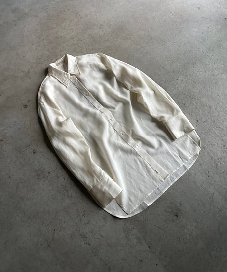 【FINE】wrap side soft linen shirt/2color