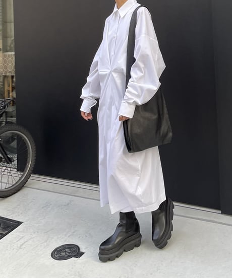 waist design shirt dress/2color