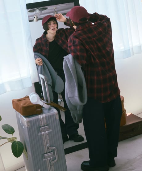 soft tartan check shirt/2color