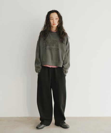 line curve sweat pants/2color