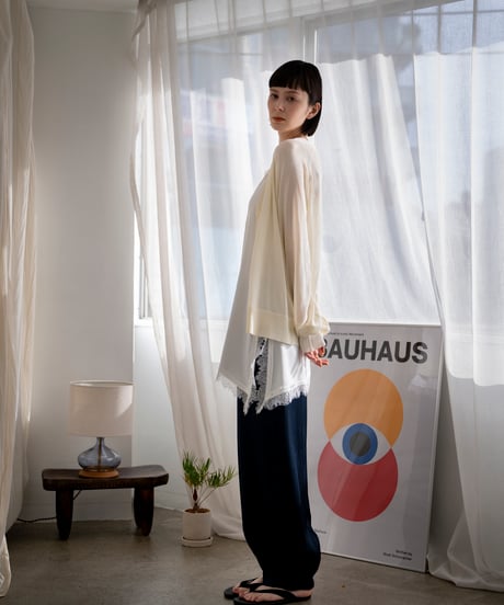 sheer knit cardigan