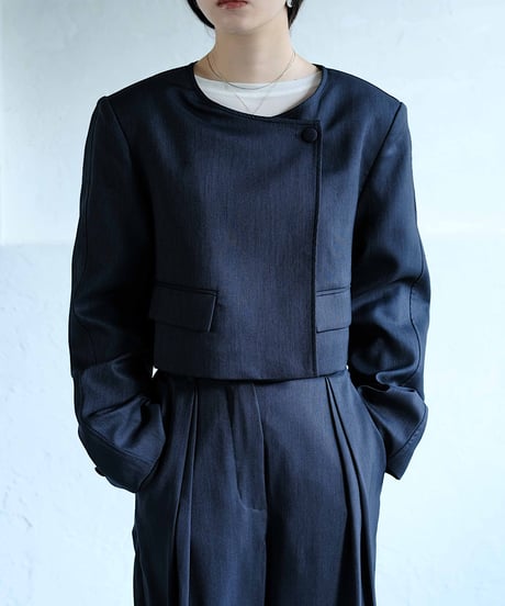 collarless jacket set up/3color/2size