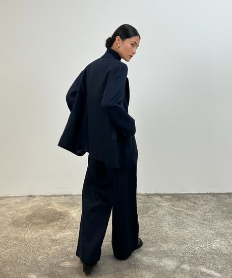 【FINE】linen wide tuck pants/2size