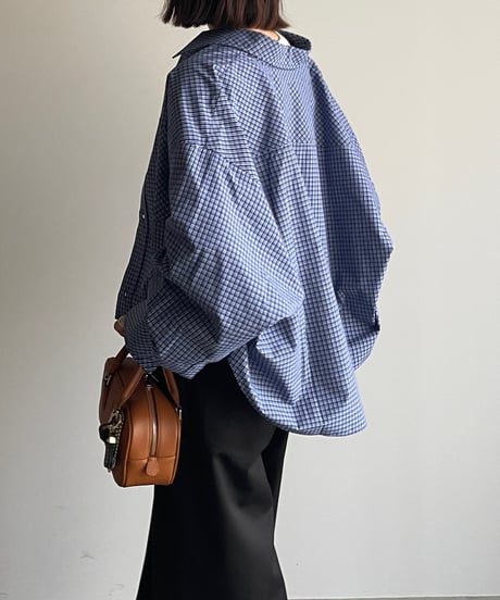 bias pocket check shirts/2color
