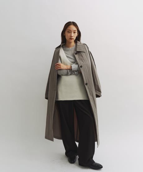 【FINE】wool U neck vest/2color