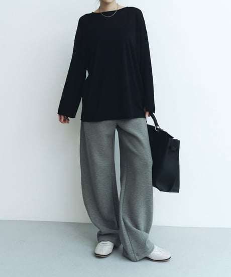【FINE】sheer drape long sleeve/2color