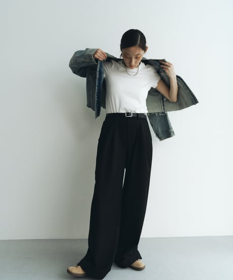 【FINE】frayed edge denim jaket/2color