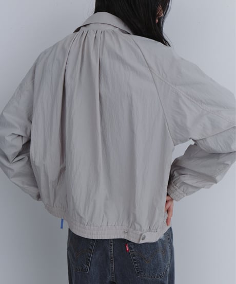 drawstring collar blouson / 2color