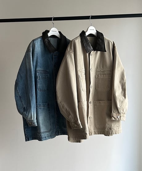 ジャケット・アウター FASHIRU stand collar denim blouson ジャケット・アウター FASHIRU stand collar denim blouson