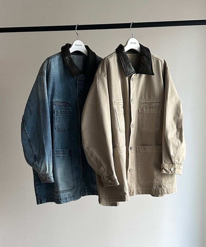 ジャケット・アウター FASHIRU stand collar denim blouson ジャケット・アウター FASHIRU stand collar denim blouson