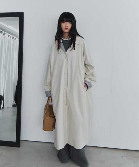 reversible balmacaan long coat / 2color