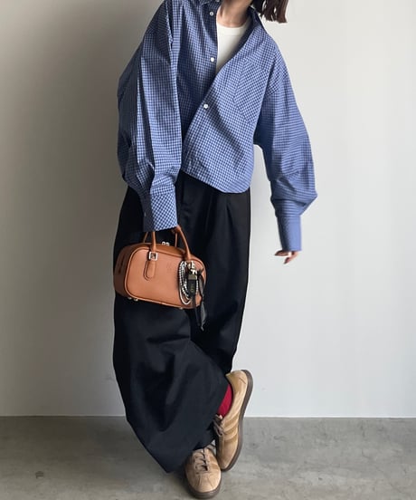 bias pocket check shirts/2color
