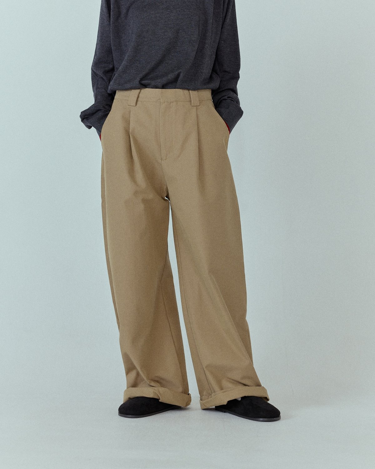 fashiruワイドチノスラックス wide chino slacks/3size/3color | F A S H I R U