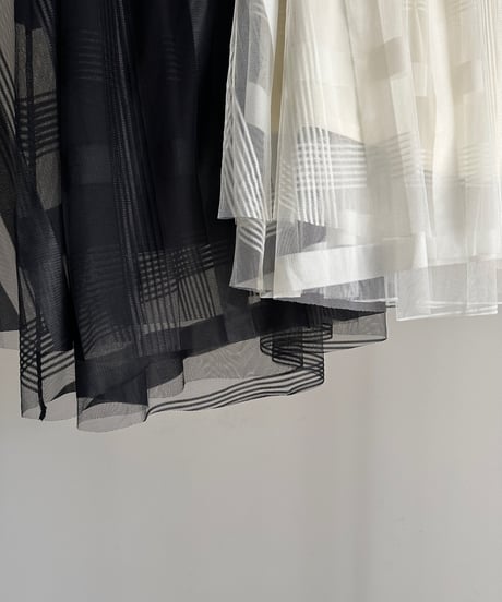 airy line tulle skirt/2color