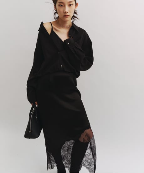【FINE】lace satin skirt/3size