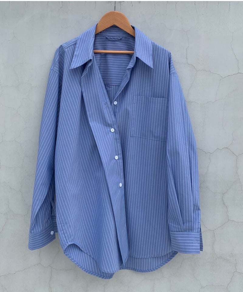 fashiru 青　ストライプシャツ striped shirts/2color | F A S H I R U