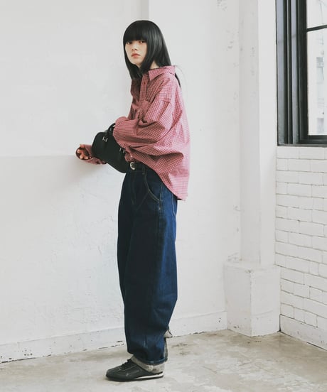 wide tapered denim/2size
