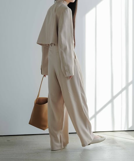 collarless jacket set up/3color/2size