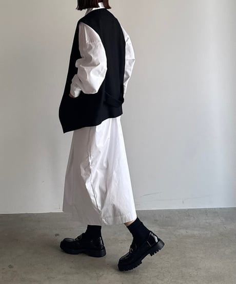 waist design shirt dress/2color