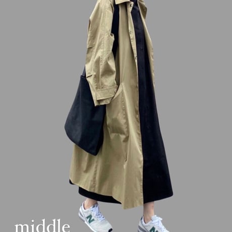 soutien collar coat -middle-/3colors