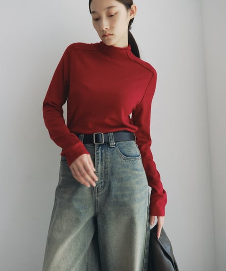 【FINE】high neck knit sweater/6color