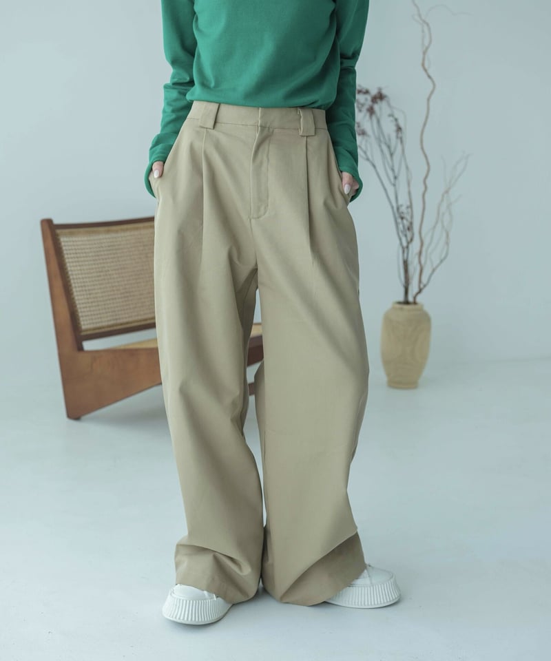 【ok.soon×dickies】 wide chino pants のパンツ