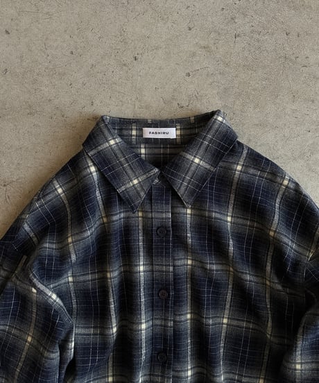 soft tartan check shirt/2color