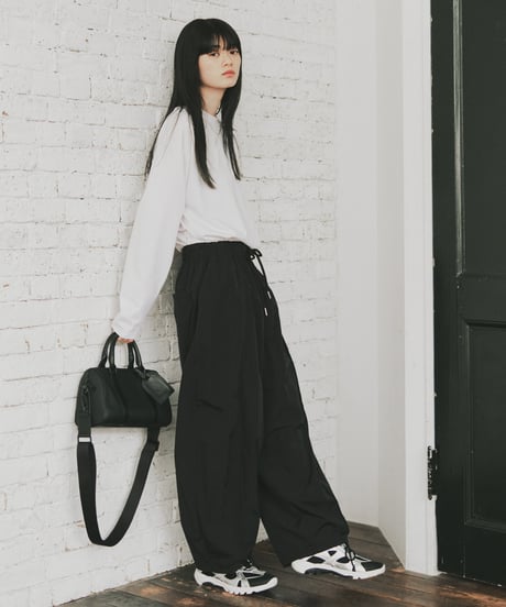 【BASIC COLOR】loose tapered shaka pants/2color