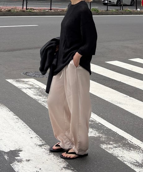 silk-like drawstring pants
